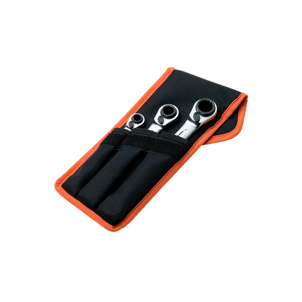 SET LLAVES DOBLE CON CHICHARRA 8-19 BAHCO (S4RM/3T)